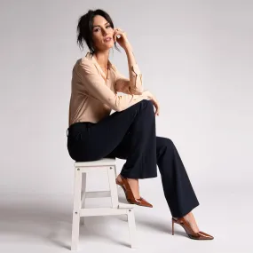Boot-Cut | Classic Dress Pant Yoga Pants (Navy)