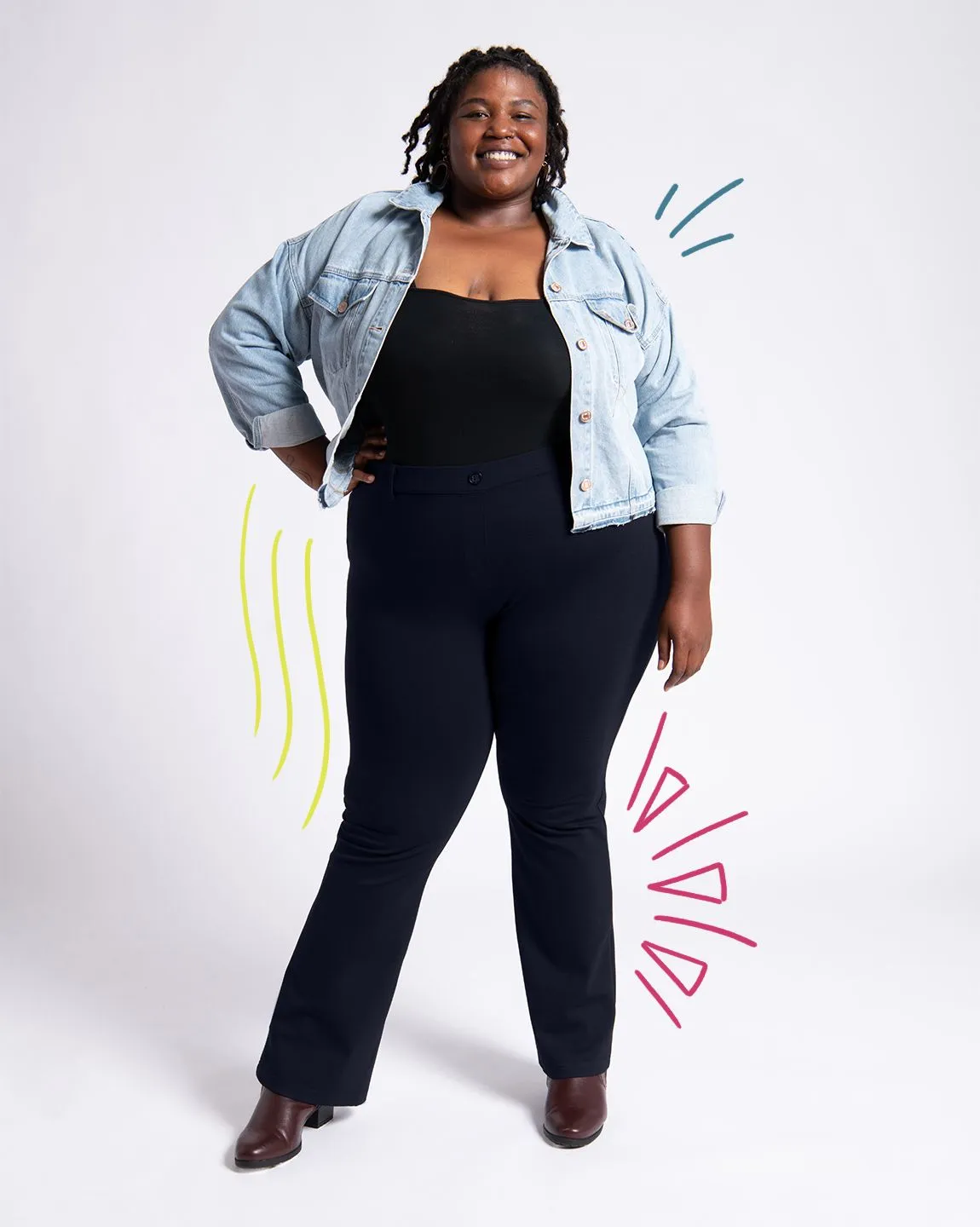 Boot-Cut | Classic Dress Pant Yoga Pants (Navy)