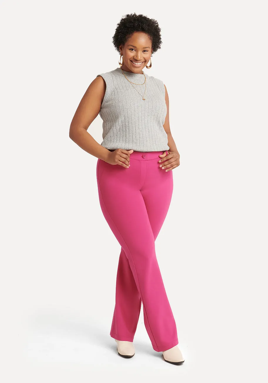 Boot Cut | Two-Pocket Dress Pant Yoga Pants (Cactus Flower)