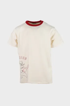 Boxing Tee - Natural/Red