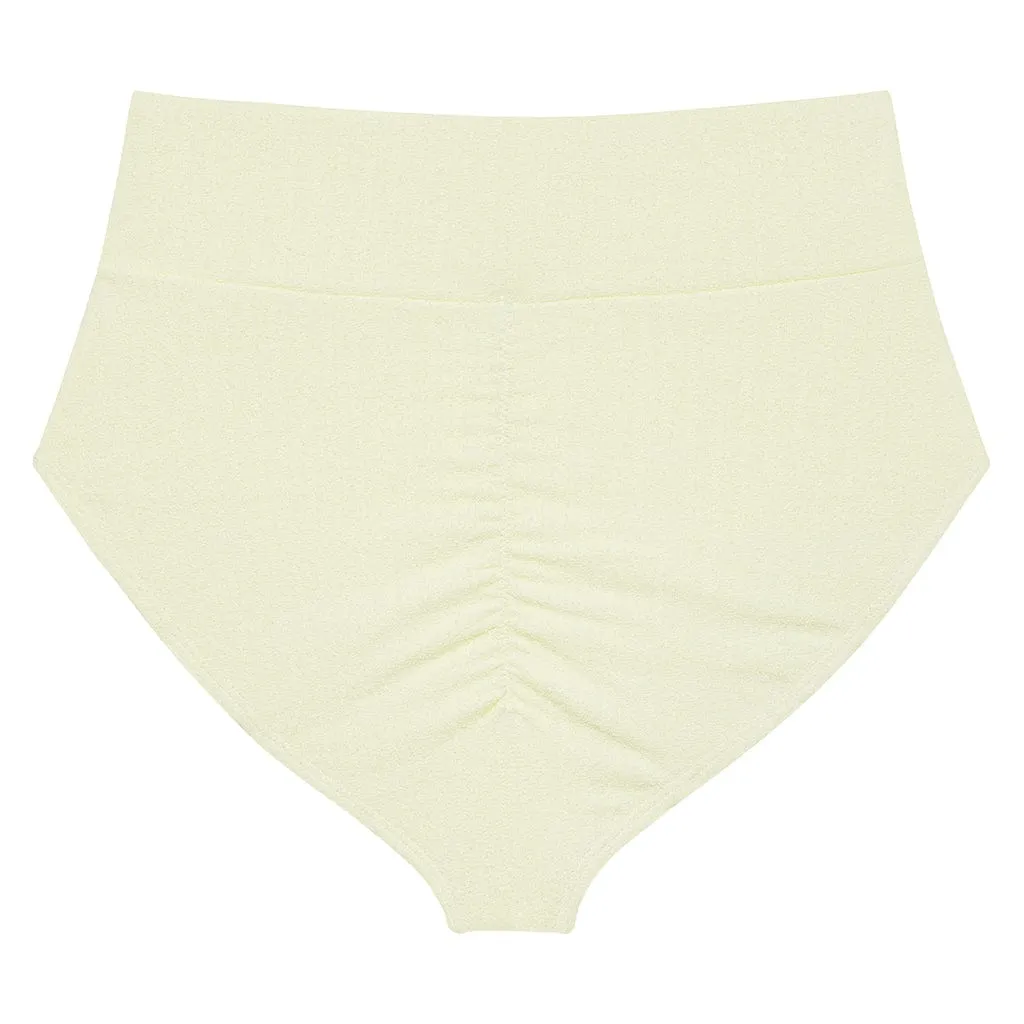 Buttercream Rib Full Coverage High Rise Bikini Bottom
