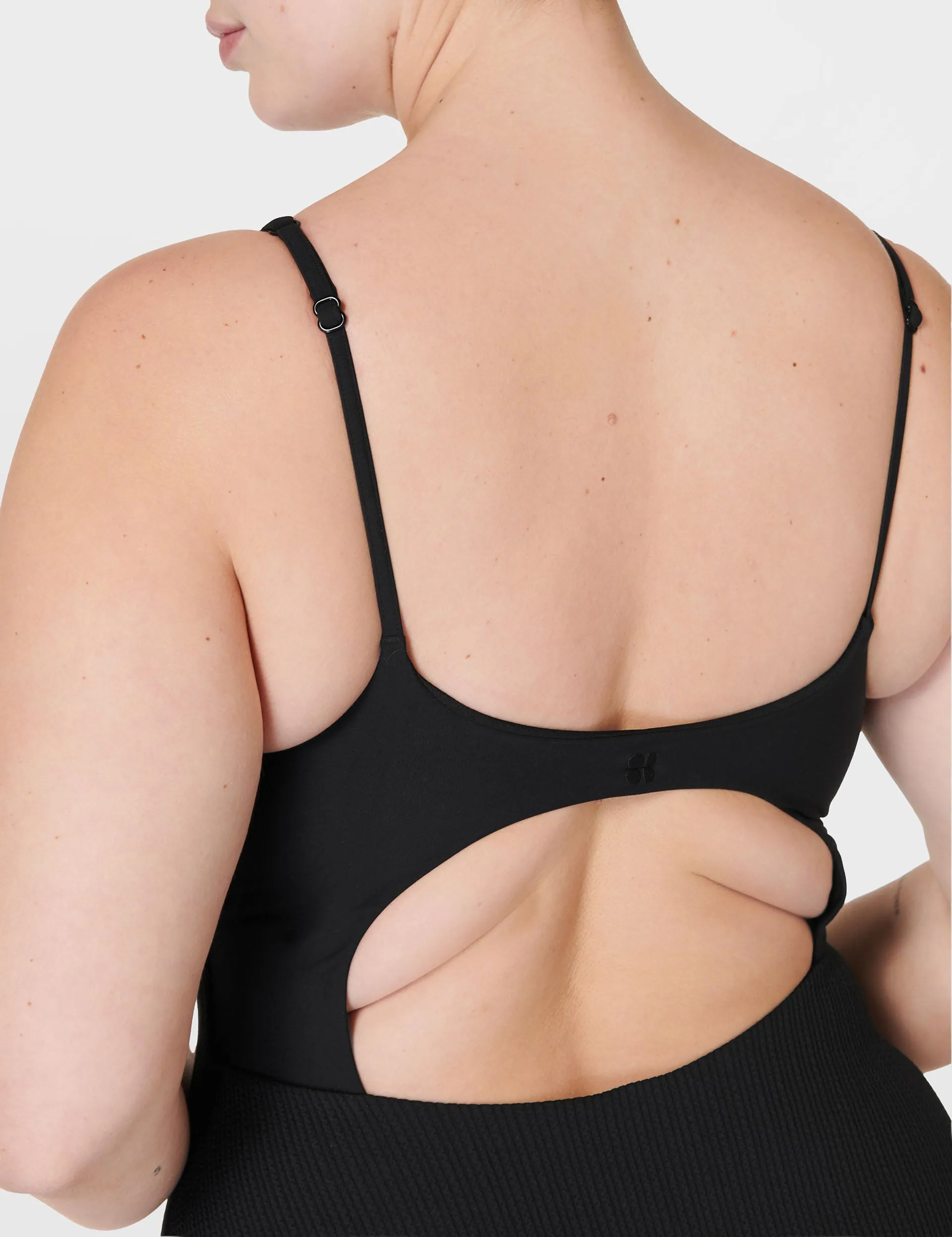 Capri Crinkled Scoop Neck Swimsuit - Black