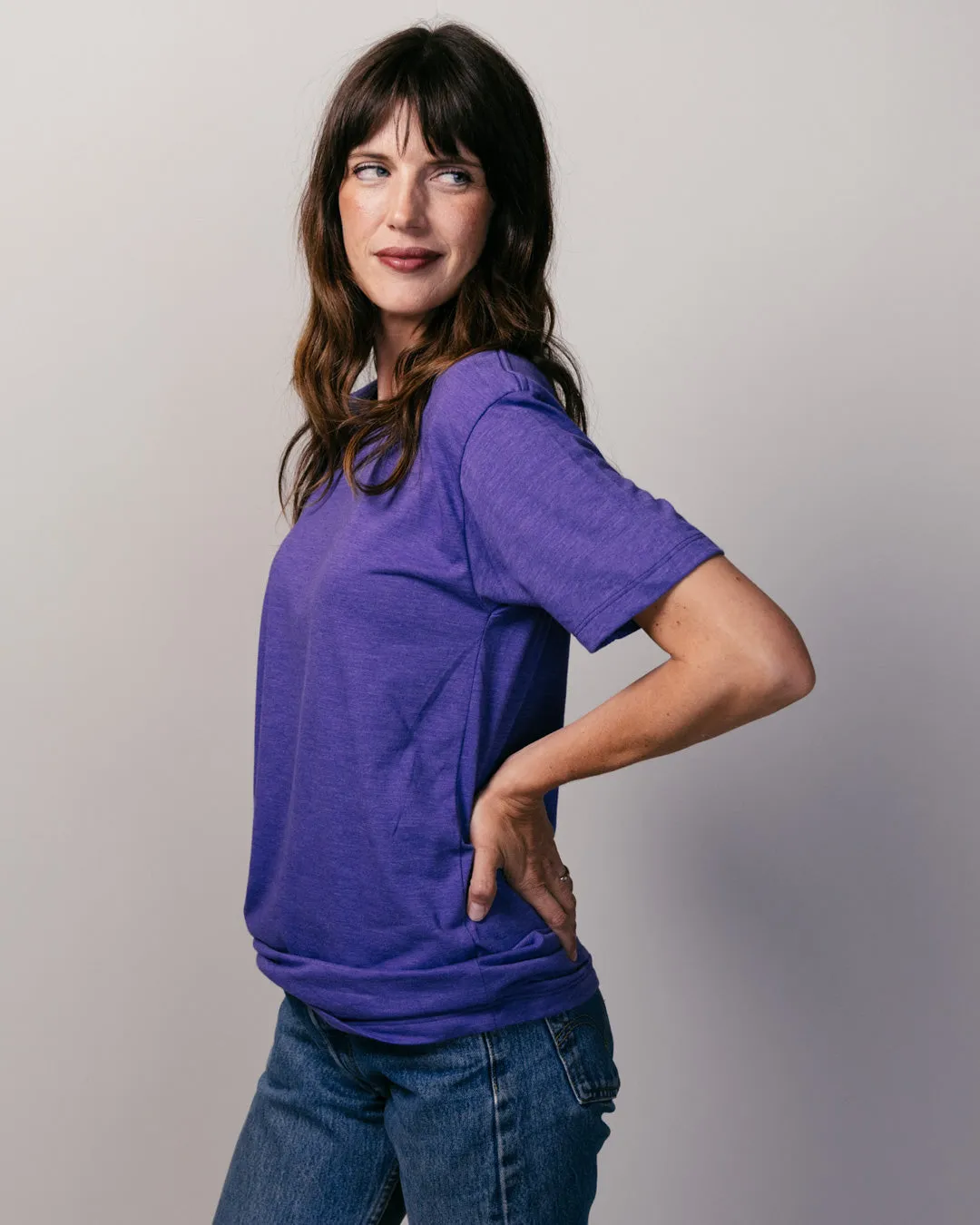 Caturdays Script Purple T-Shirt