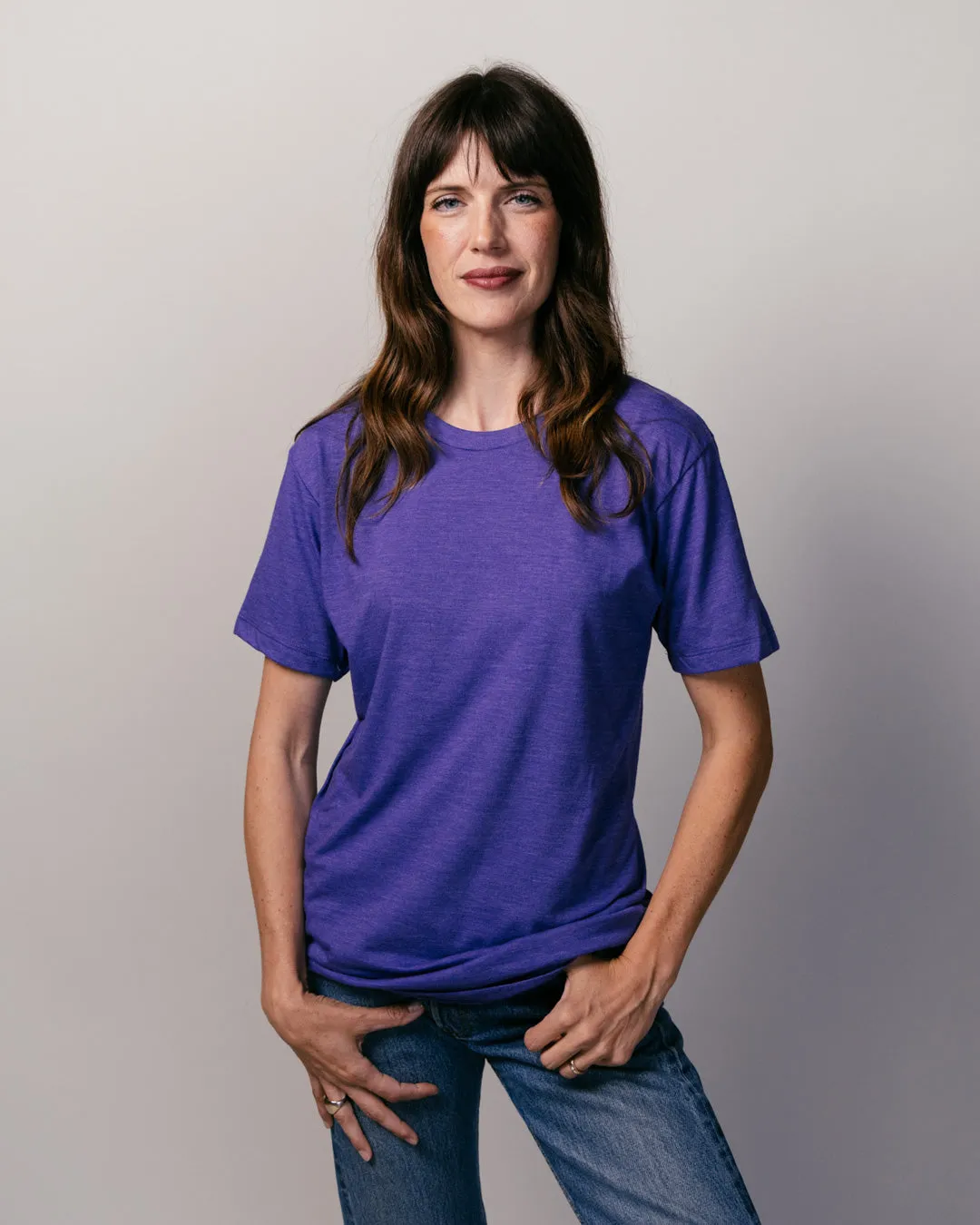 Caturdays Script Purple T-Shirt