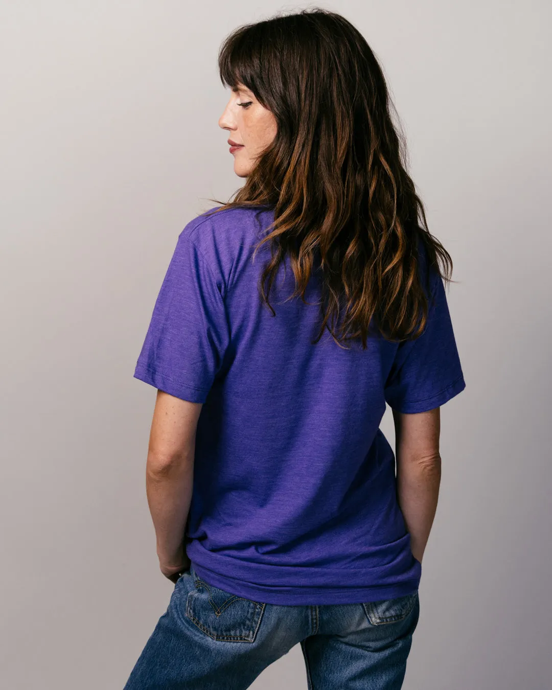 Caturdays Script Purple T-Shirt