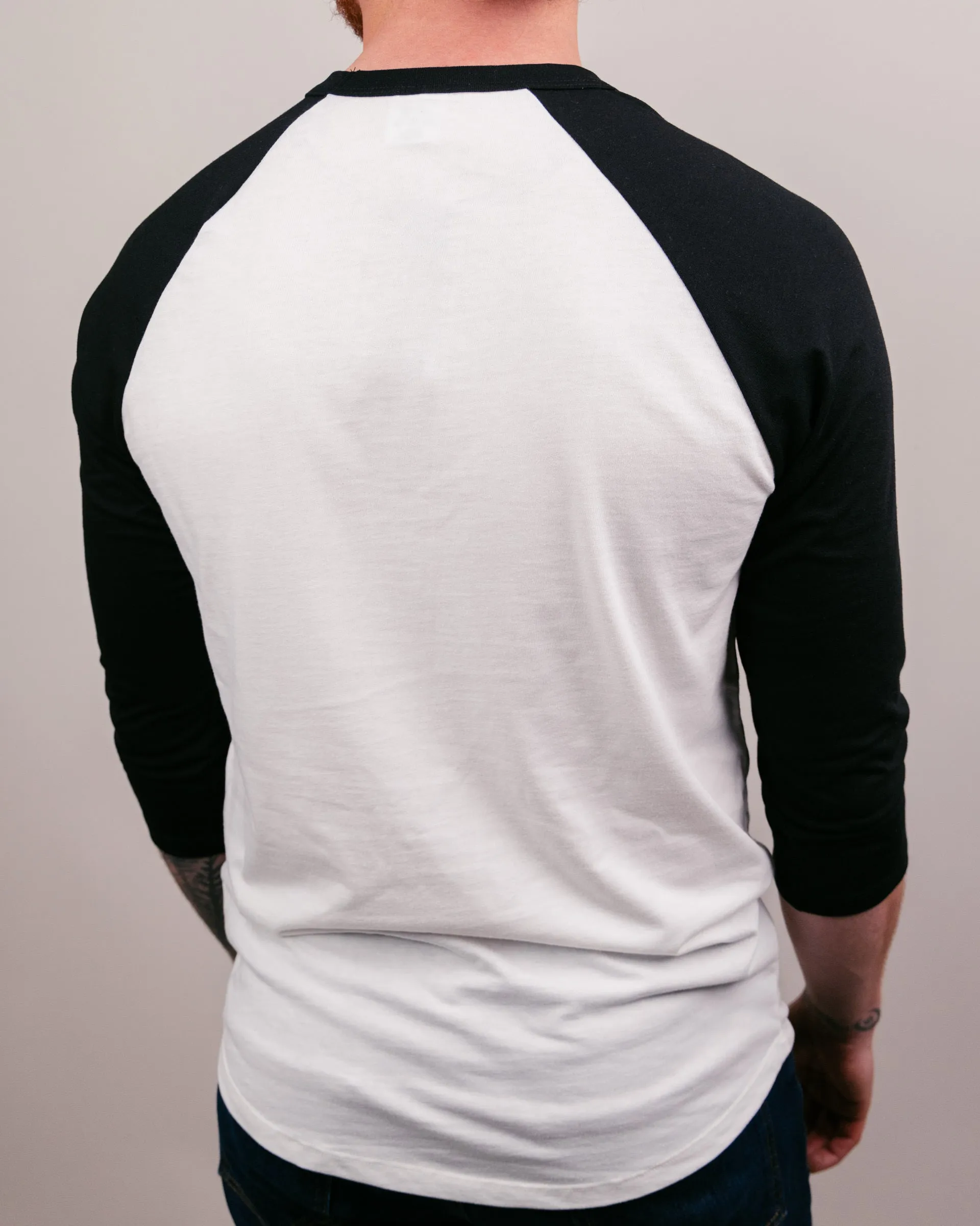 Cincinnati Bearcats Script White & Black Raglan