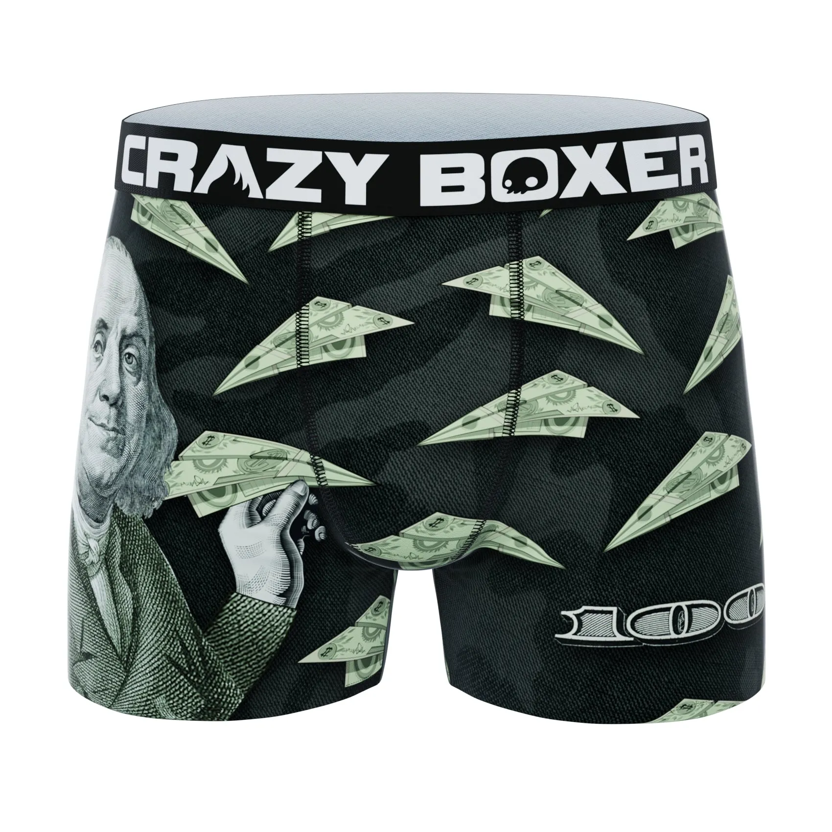 CRAZYBOXER Money Dollars Box Men's Boxer Briefs (Creative Packaging)