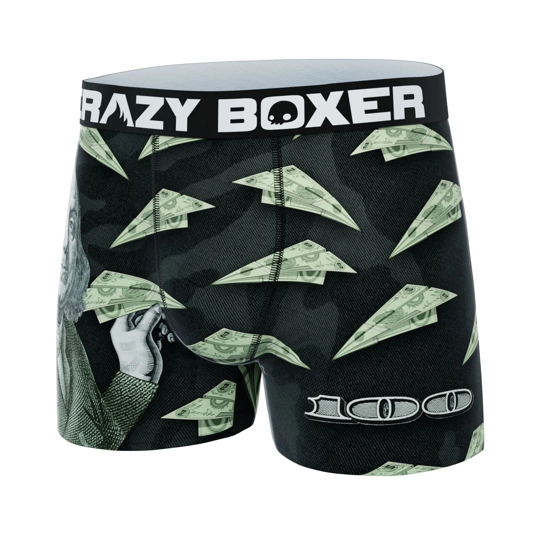 CRAZYBOXER Money Dollars Box Men's Boxer Briefs (Creative Packaging)