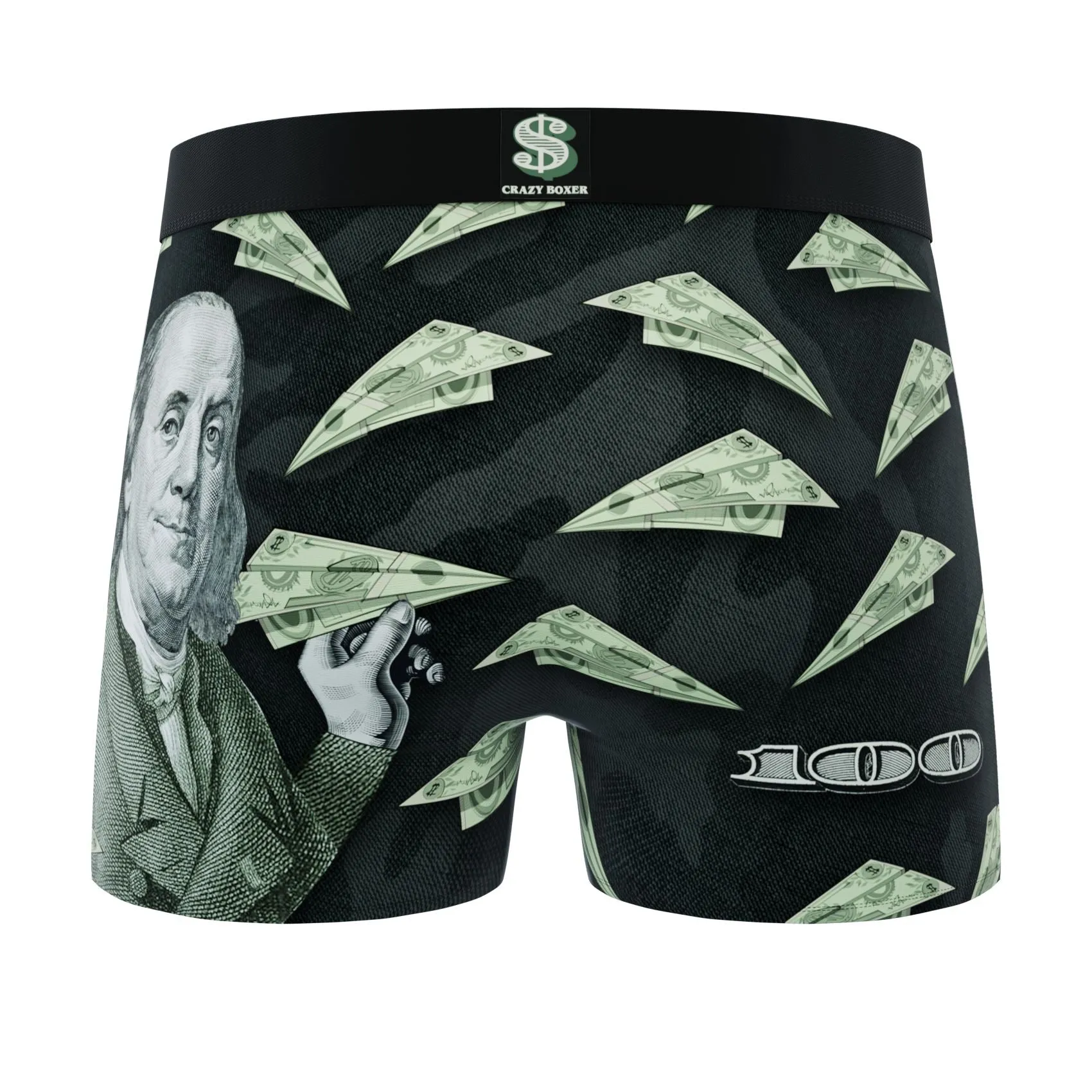 CRAZYBOXER Money Dollars Box Men's Boxer Briefs (Creative Packaging)