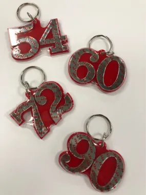 Delta Double Number Keychains (51-99)
