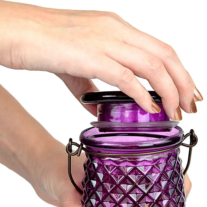 Diamond Wine Top-Fill Glass Hummingbird Feeder