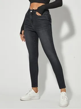 DressBetty - Classic Skinny Jeans Women High Waist Stretch Jean Fashion Wash Denim Leggings Slim Elastic Pencil Pant