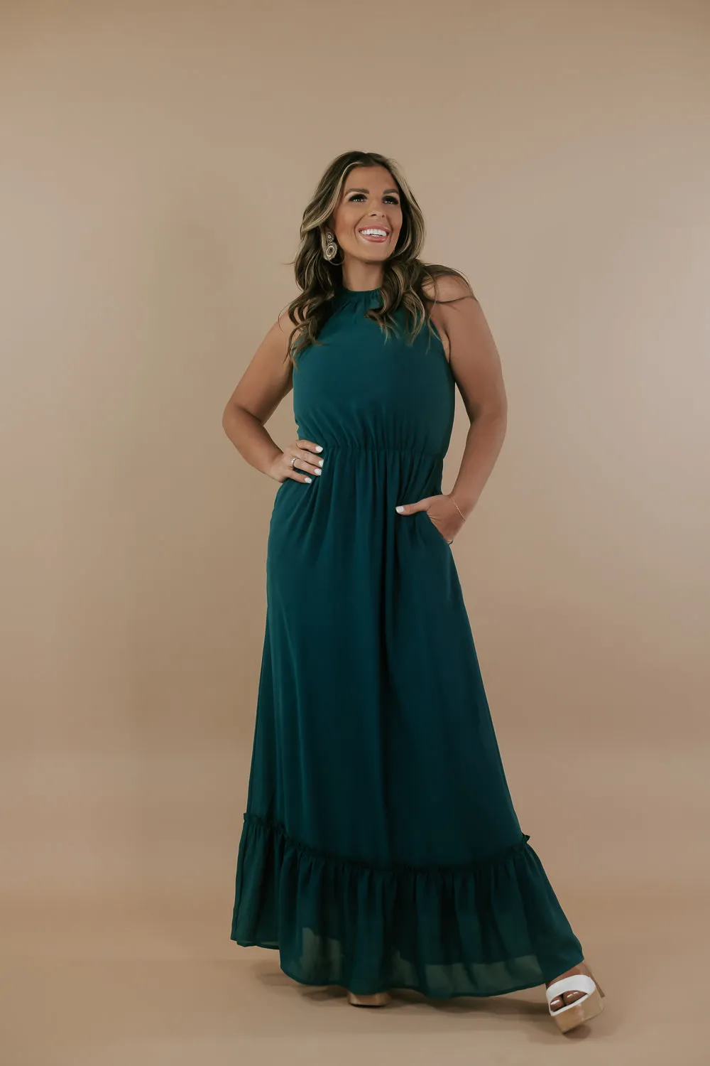 ECB Exclusive: Endless Memories Maxi Dress, Green