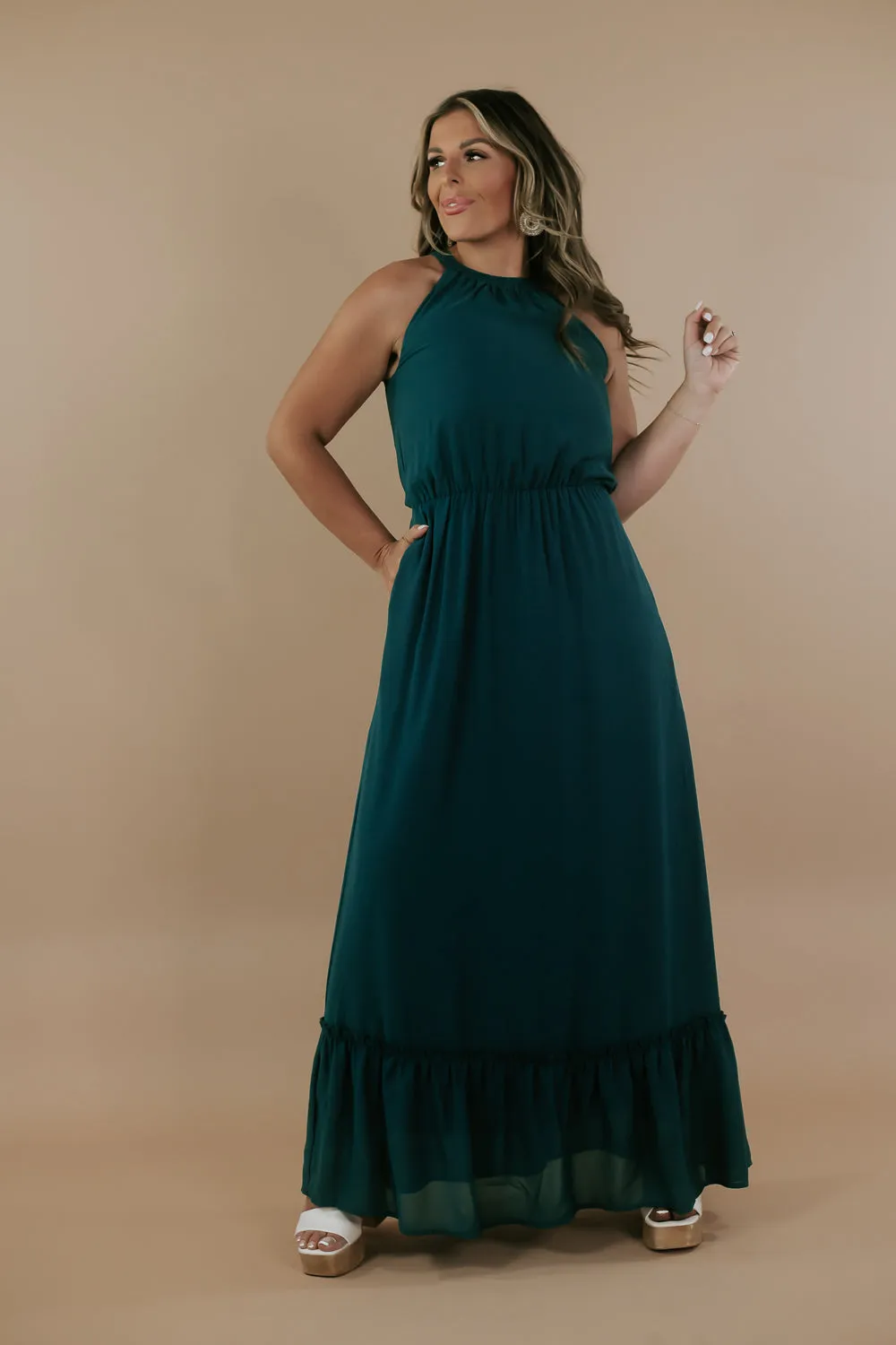 ECB Exclusive: Endless Memories Maxi Dress, Green