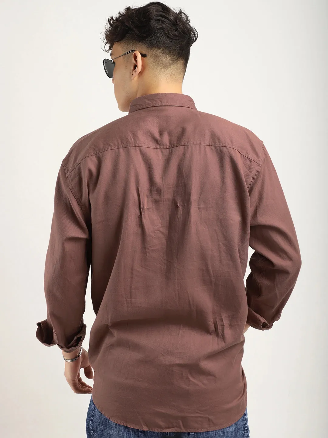 Fabric Drill Prada Peach Full Sleeve Shirt