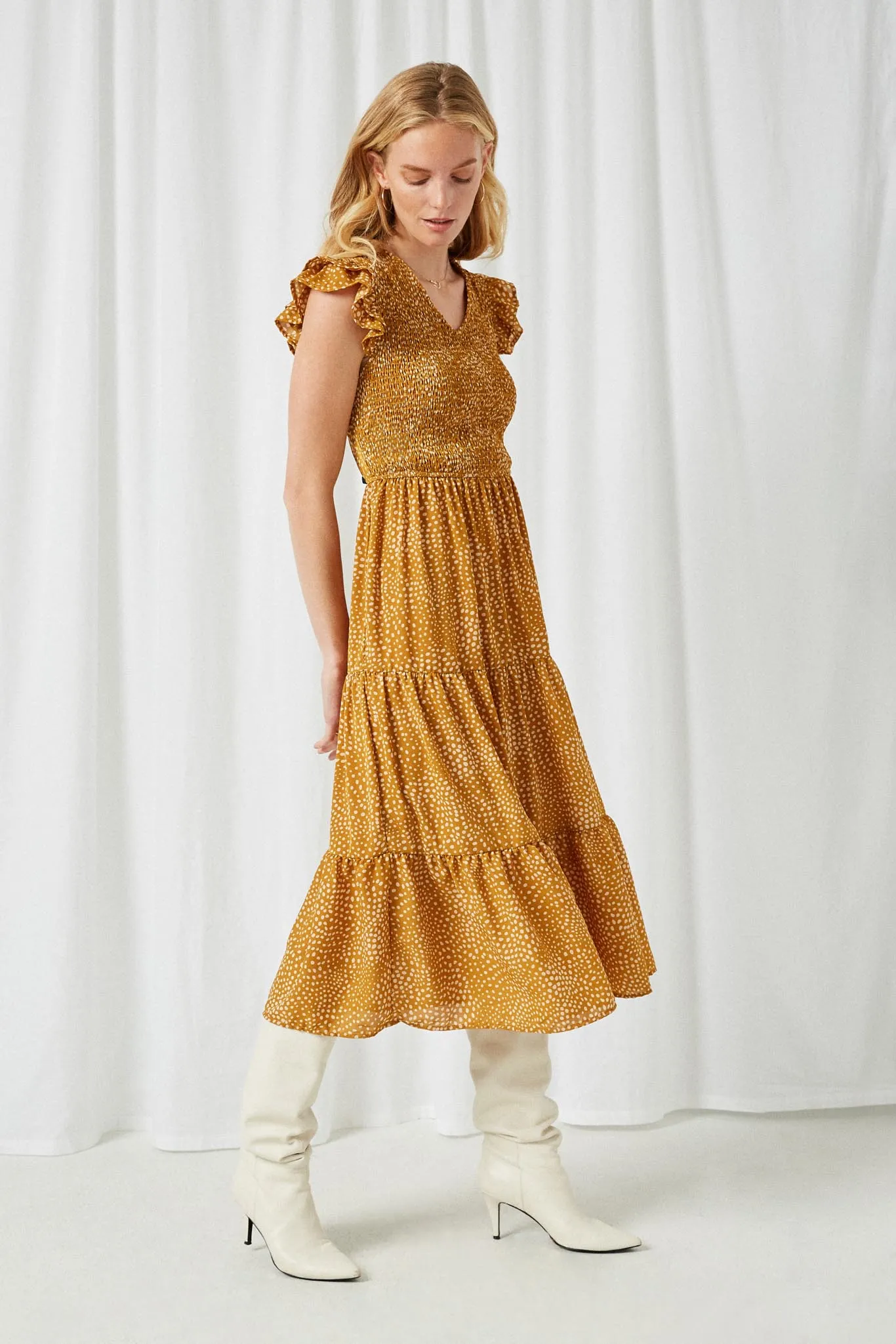 Flutter Sleeve Dress