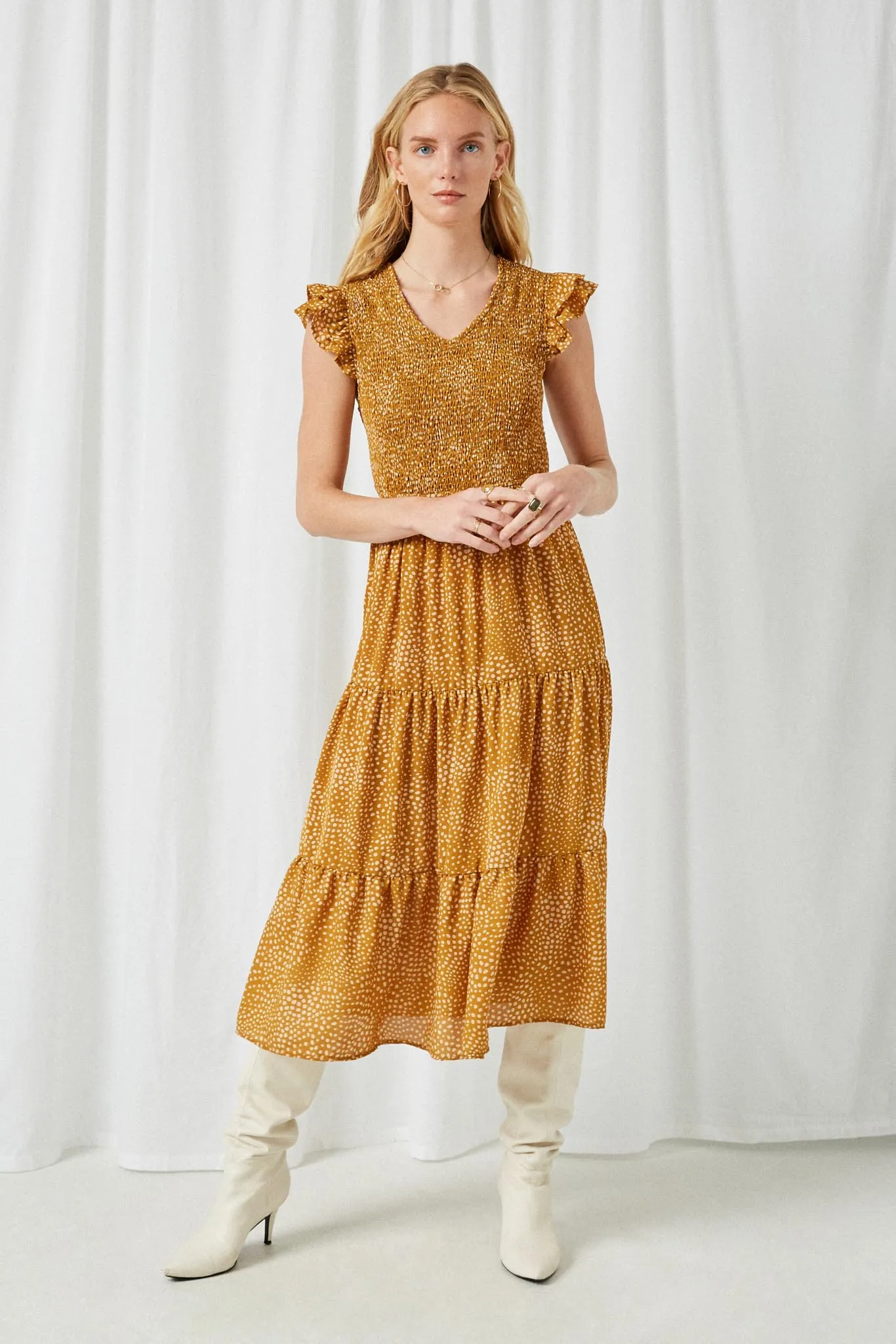 Flutter Sleeve Dress