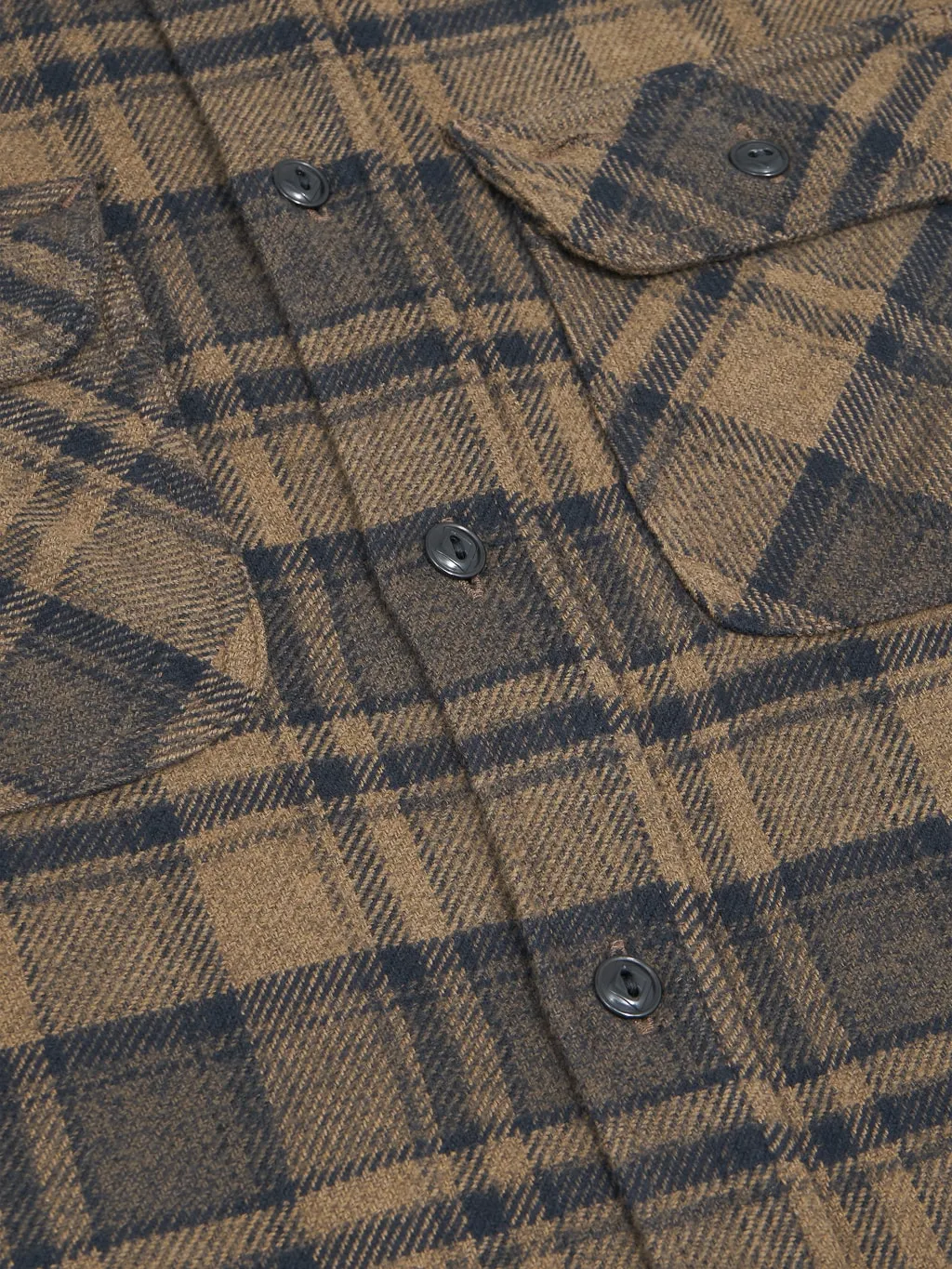 Fob Factory F3497 Nel Check Work Shirt Brown