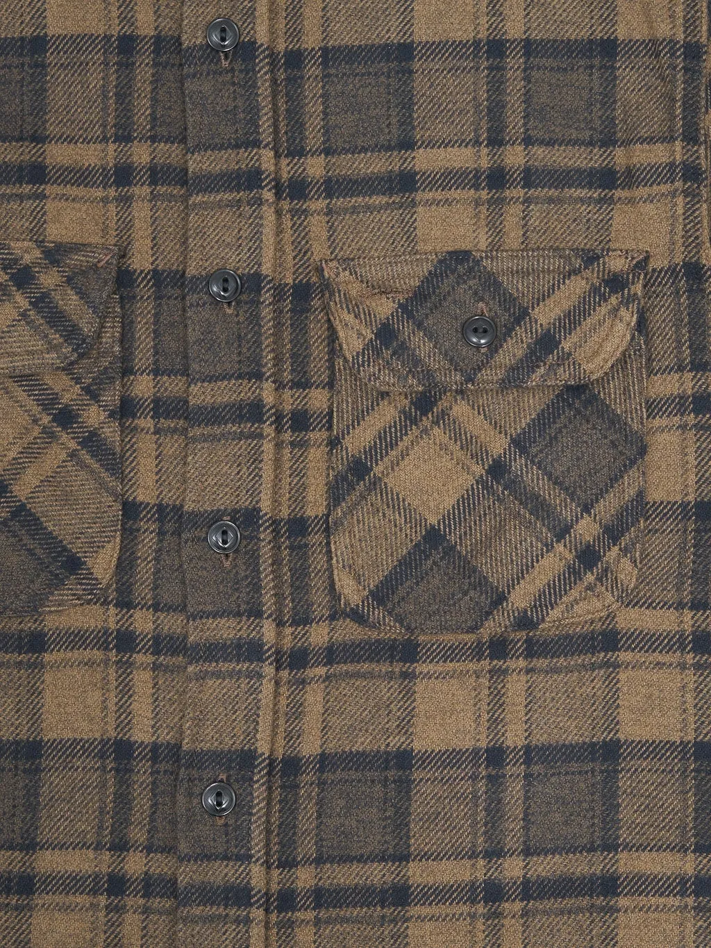 Fob Factory F3497 Nel Check Work Shirt Brown