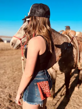 Giddy Up Embroidered Bandana