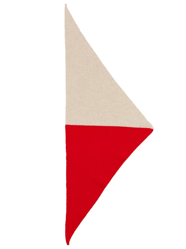 Half Half Triangle Neckerchief Black & Oatmeal
