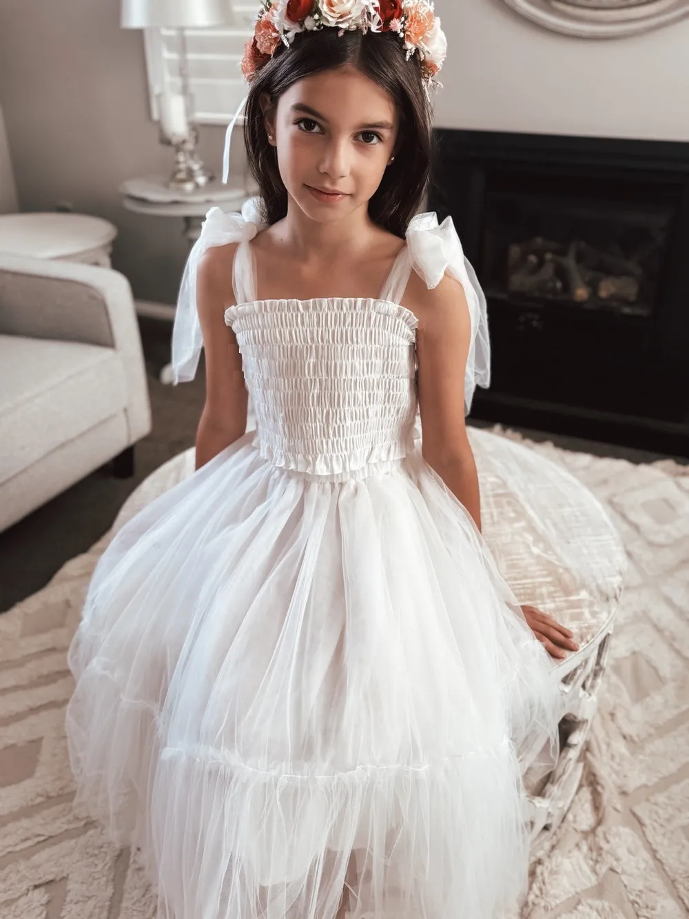 Haven Girls White Tulle Set