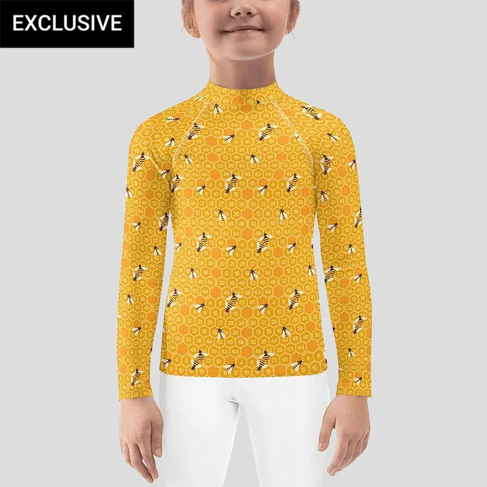 Honeycomb Kids Rash Guard (POD)