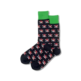 HOTSOX Men's Pirate Skull Crew Socks