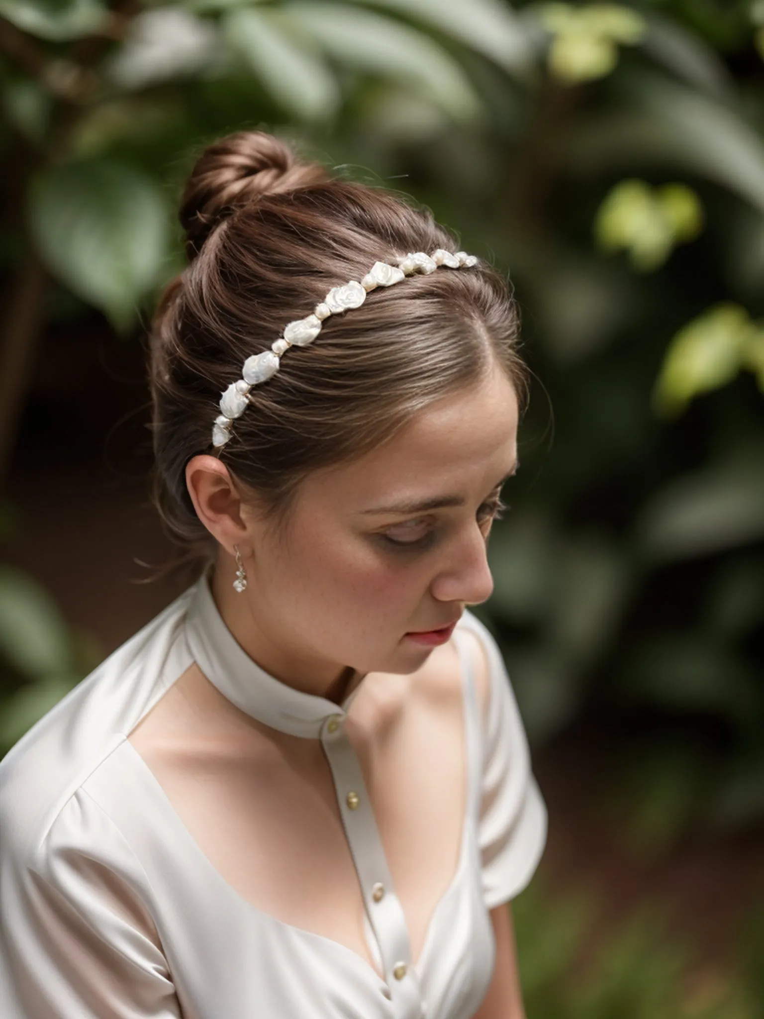 Irregular Freshwater Pearls Handcrafted Hair Band LH002