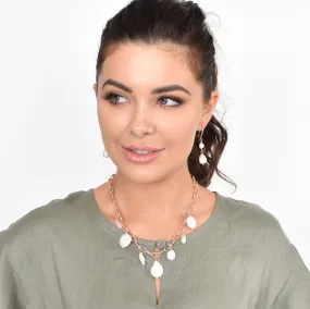 Katie Rose Gold Necklace with Pearls