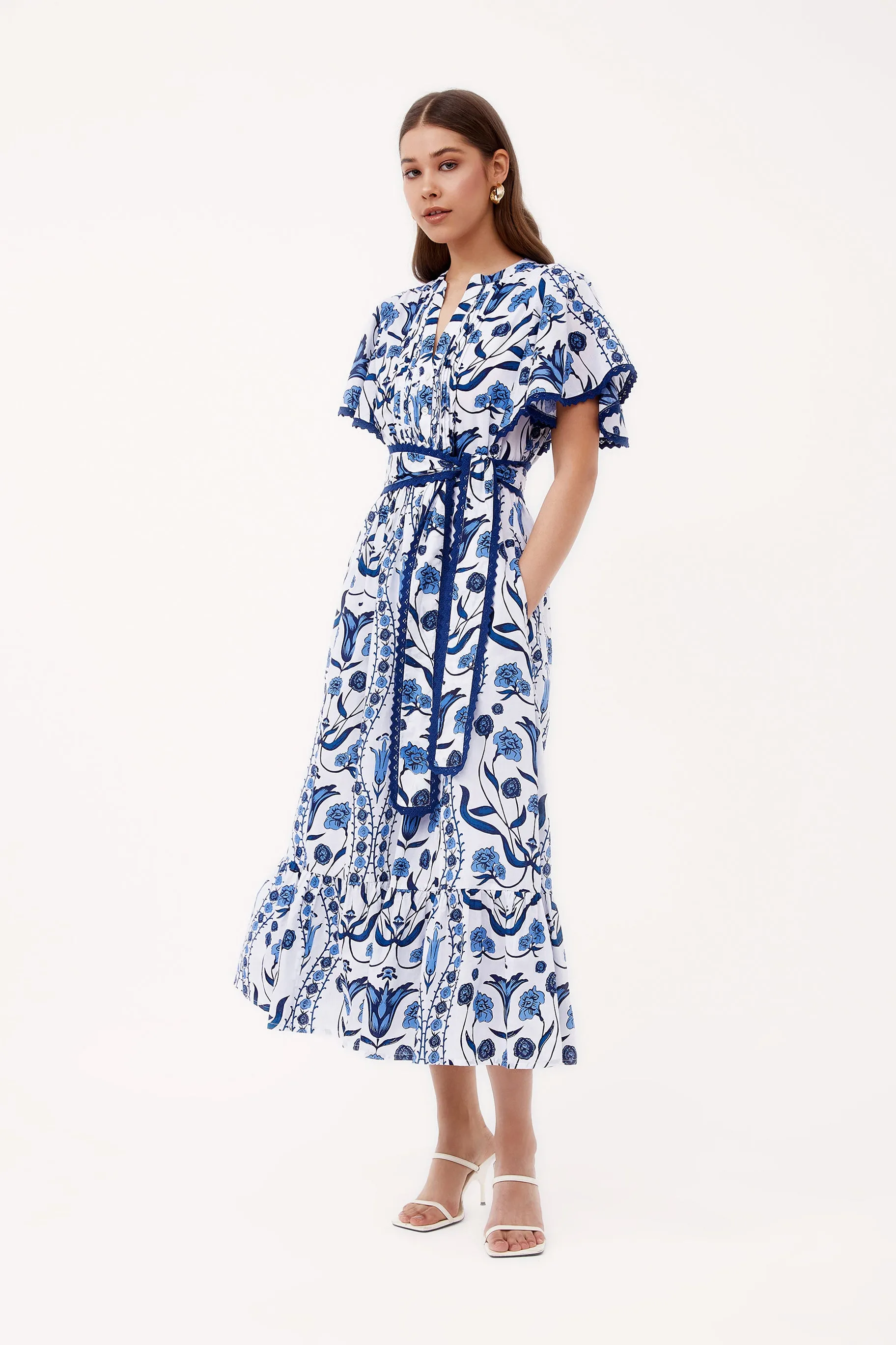 Leni Maxi Dress - Pienza Blue