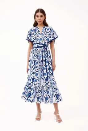 Leni Maxi Dress - Pienza Blue