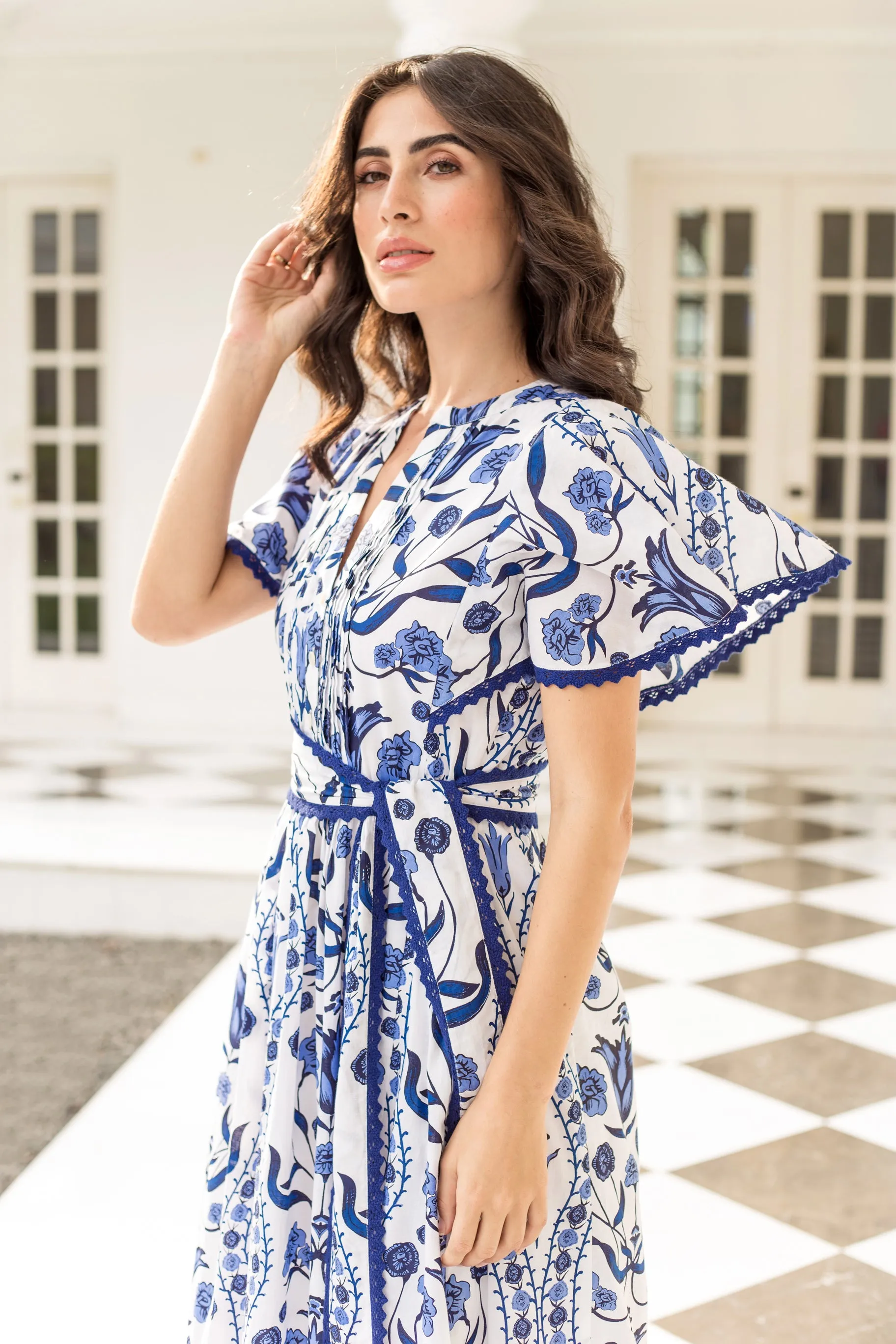 Leni Maxi Dress - Pienza Blue