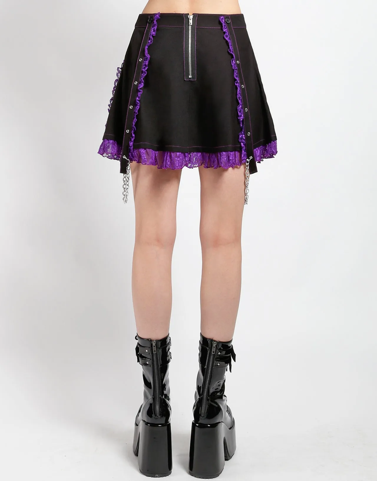 LOLITA SUSPENDER SKIRT PURPLE