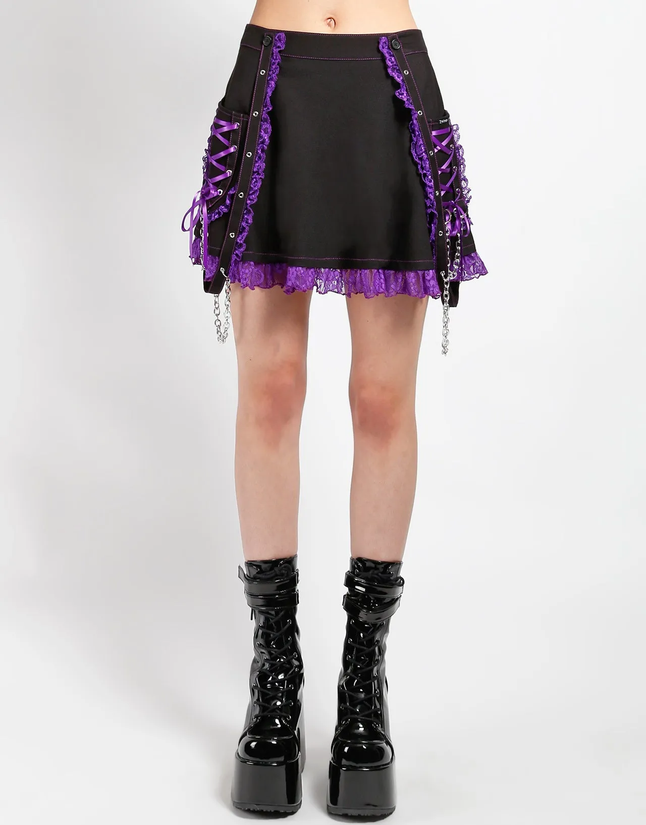 LOLITA SUSPENDER SKIRT PURPLE