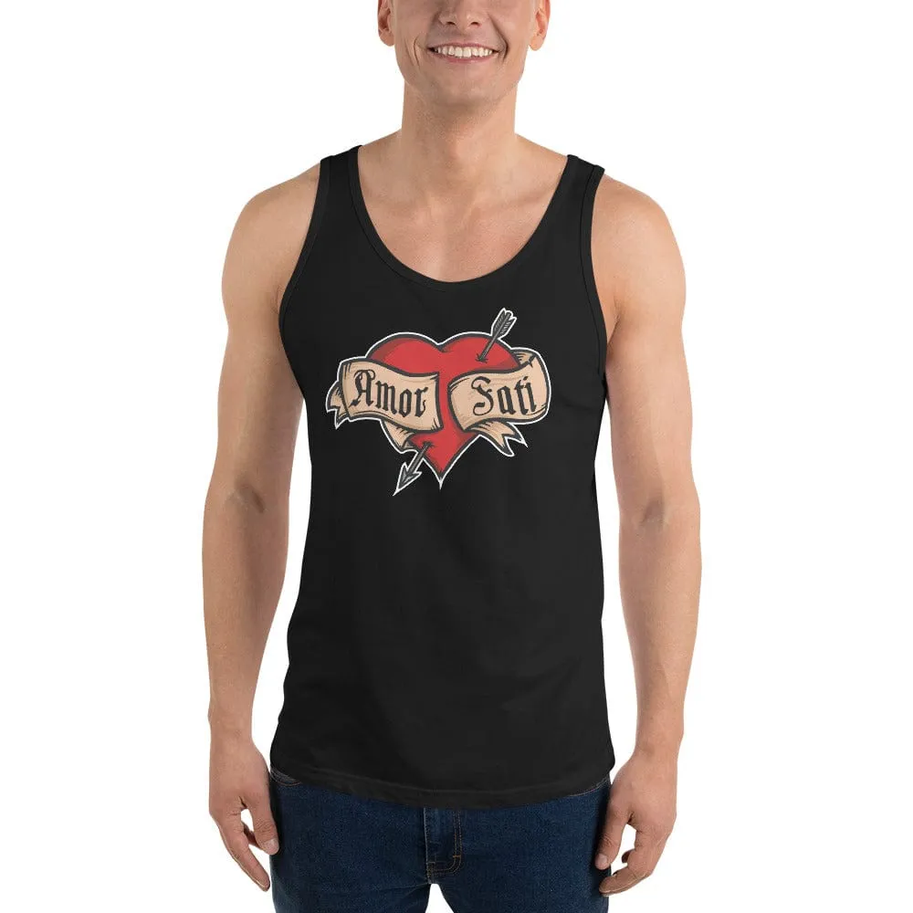Nietzsche Fatalism Amor Fati Tattoo Heart - Unisex Tank Top