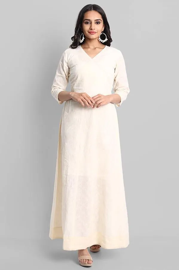 Off-white Cotton Chola Kurta