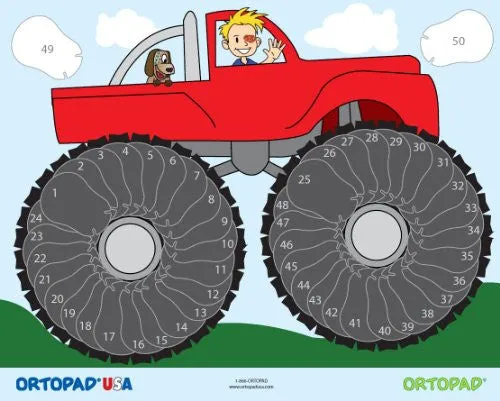 ORTOPAD BOYS EYE PATCHING REWARD POSTERS: 1 PIRATE SHIP POSTER, 1 MONSTER TRUCK POSTER
