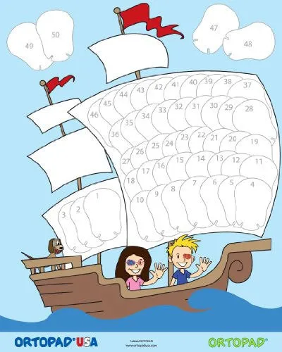 ORTOPAD BOYS EYE PATCHING REWARD POSTERS: 1 PIRATE SHIP POSTER, 1 MONSTER TRUCK POSTER