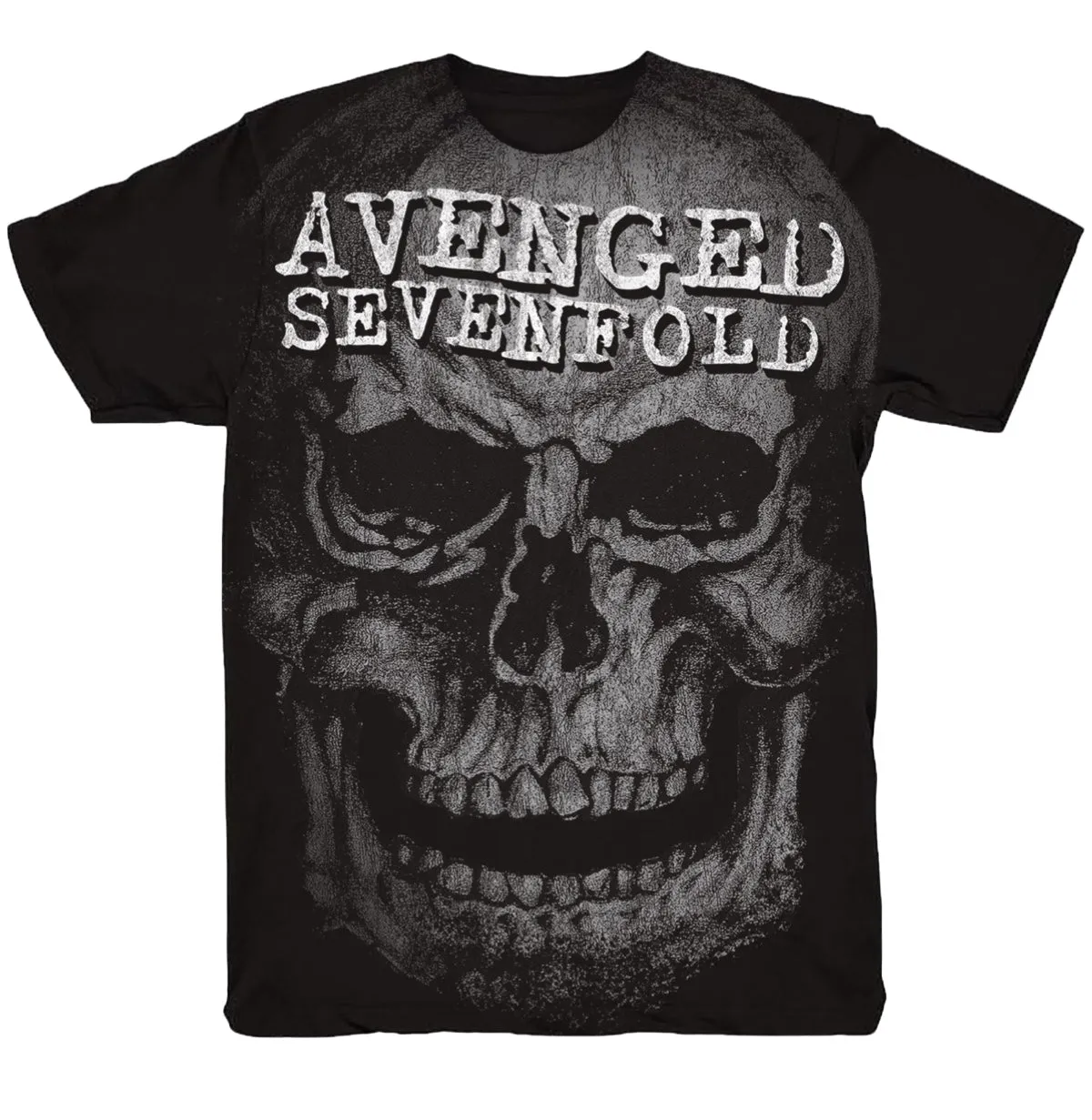 Oversized White Avenged Skull - Tee