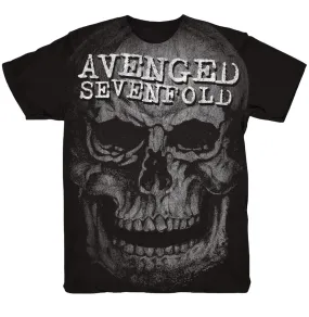 Oversized White Avenged Skull - Tee