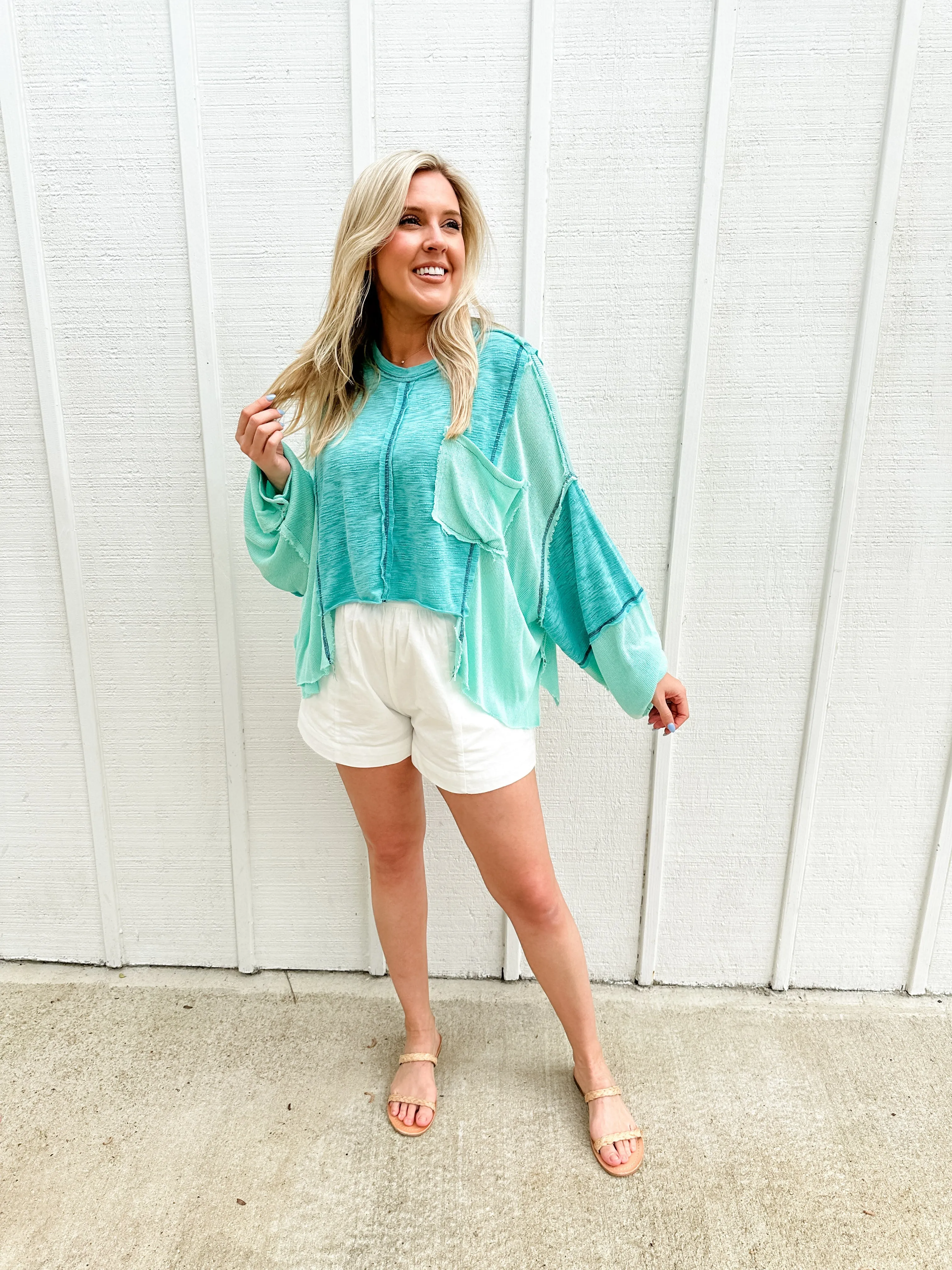 Patched Knit Top
