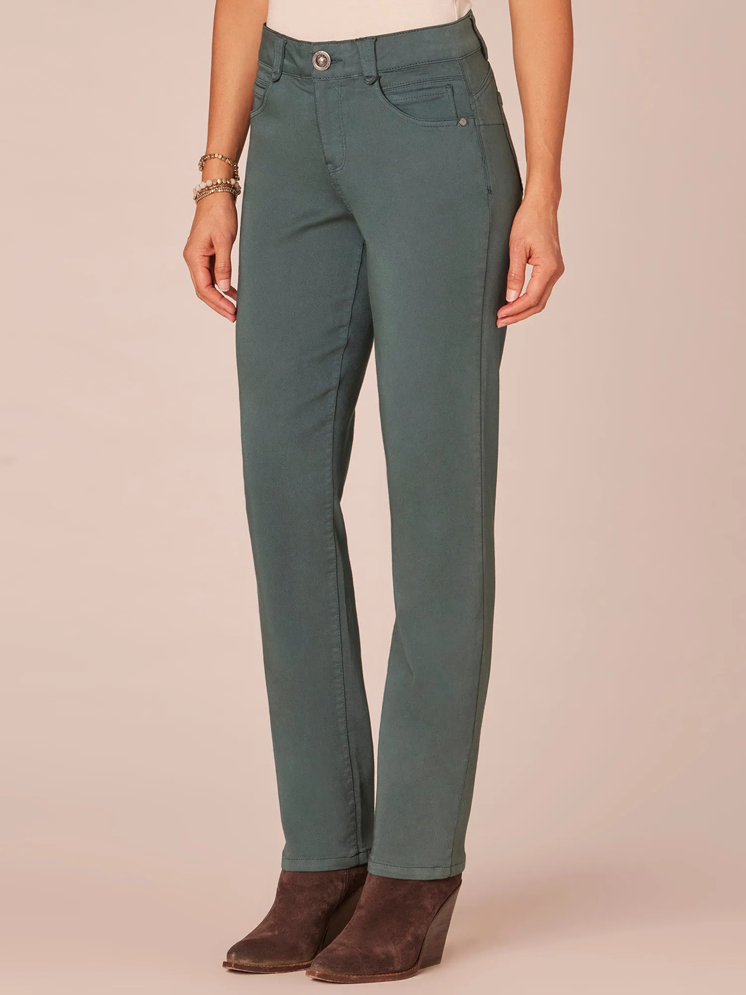 "Ab"solution® Straight Leg Colored Jeans