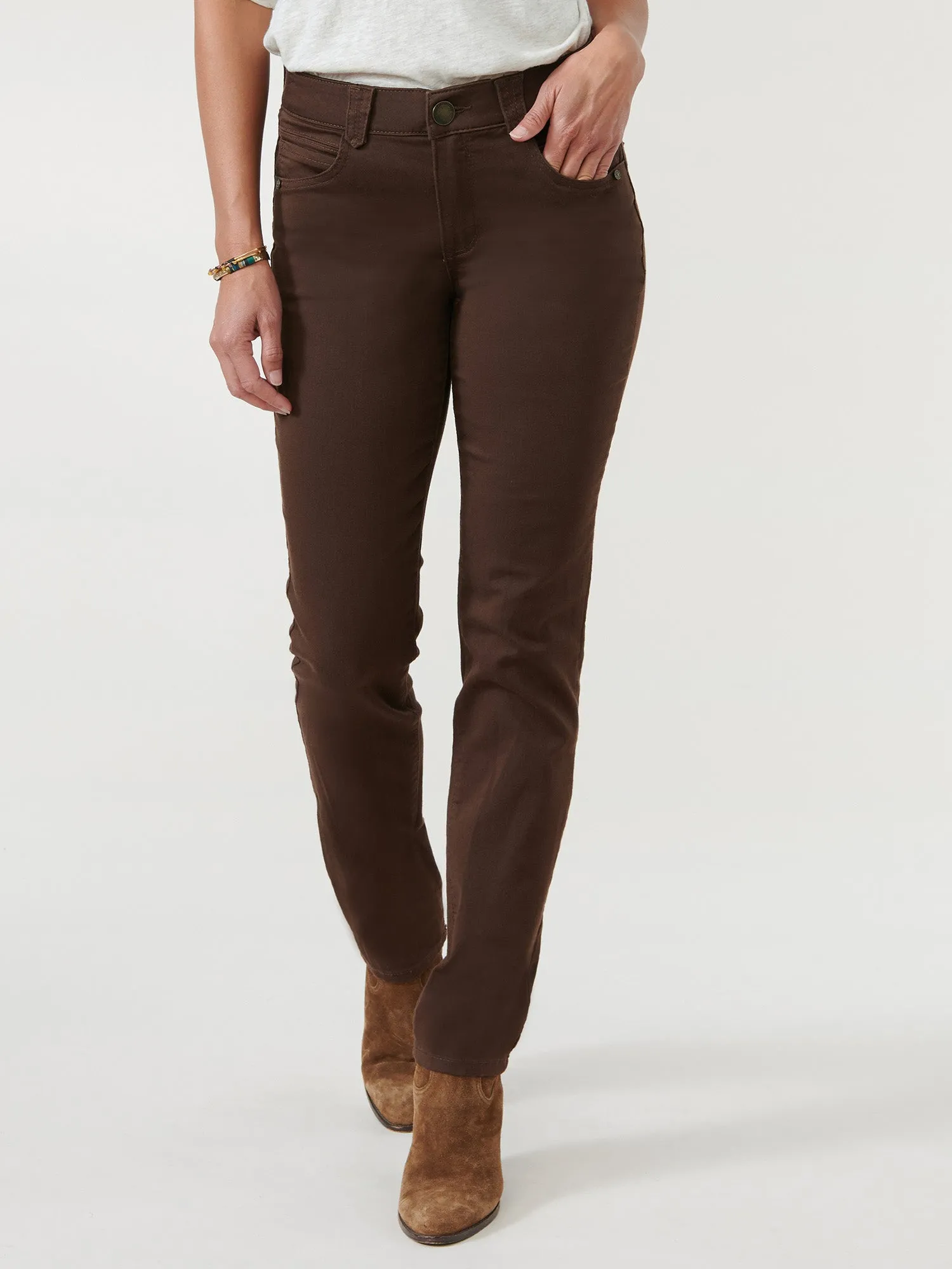 "Ab"solution® Straight Leg Colored Jeans