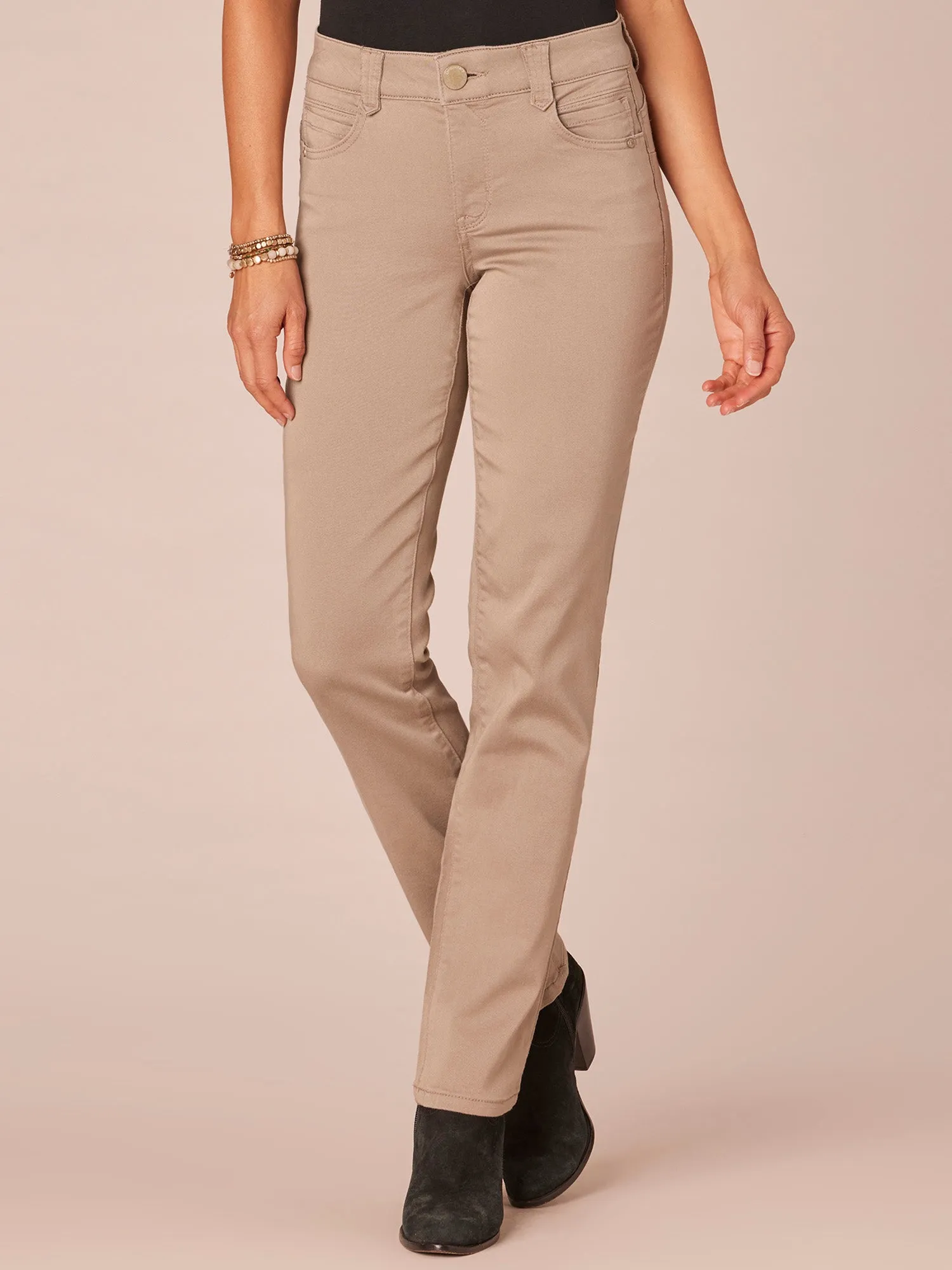 "Ab"solution® Straight Leg Colored Jeans