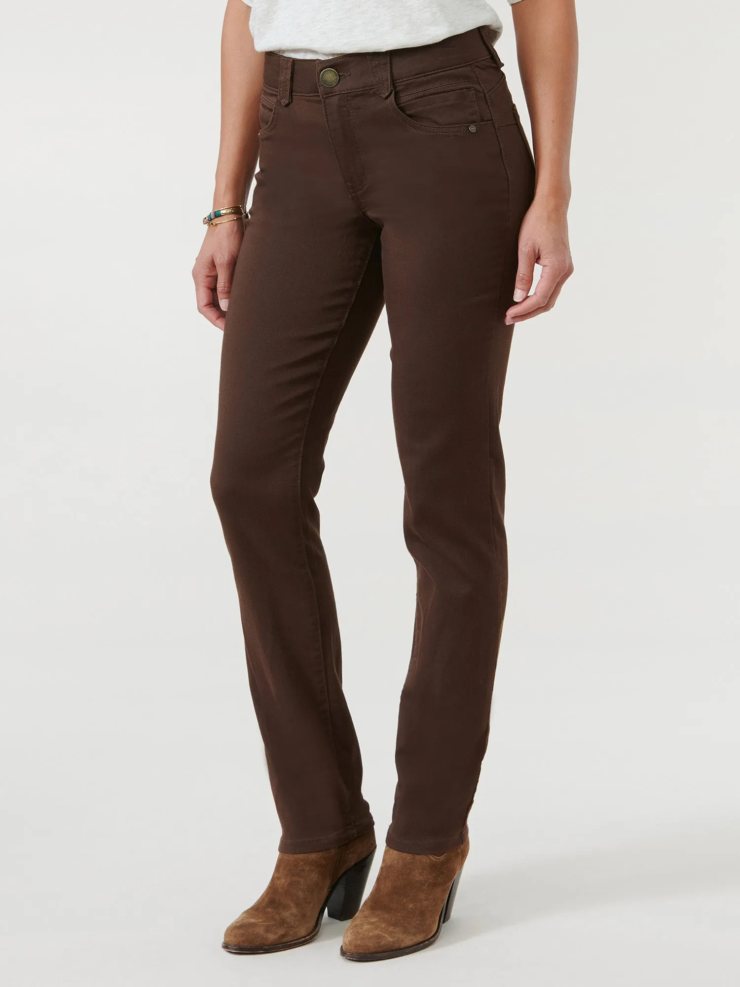 "Ab"solution® Straight Leg Colored Jeans