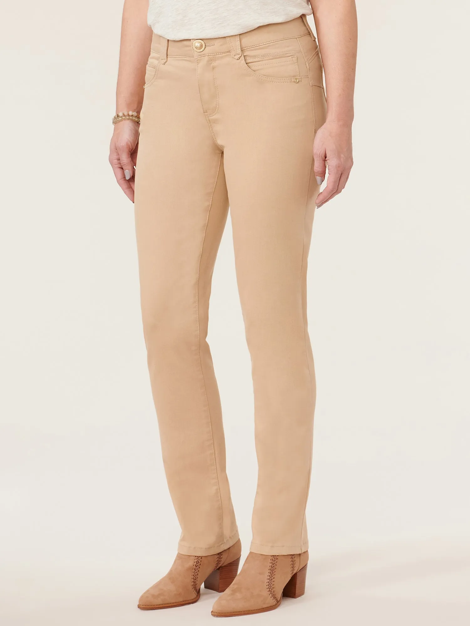 "Ab"solution® Straight Leg Colored Jeans