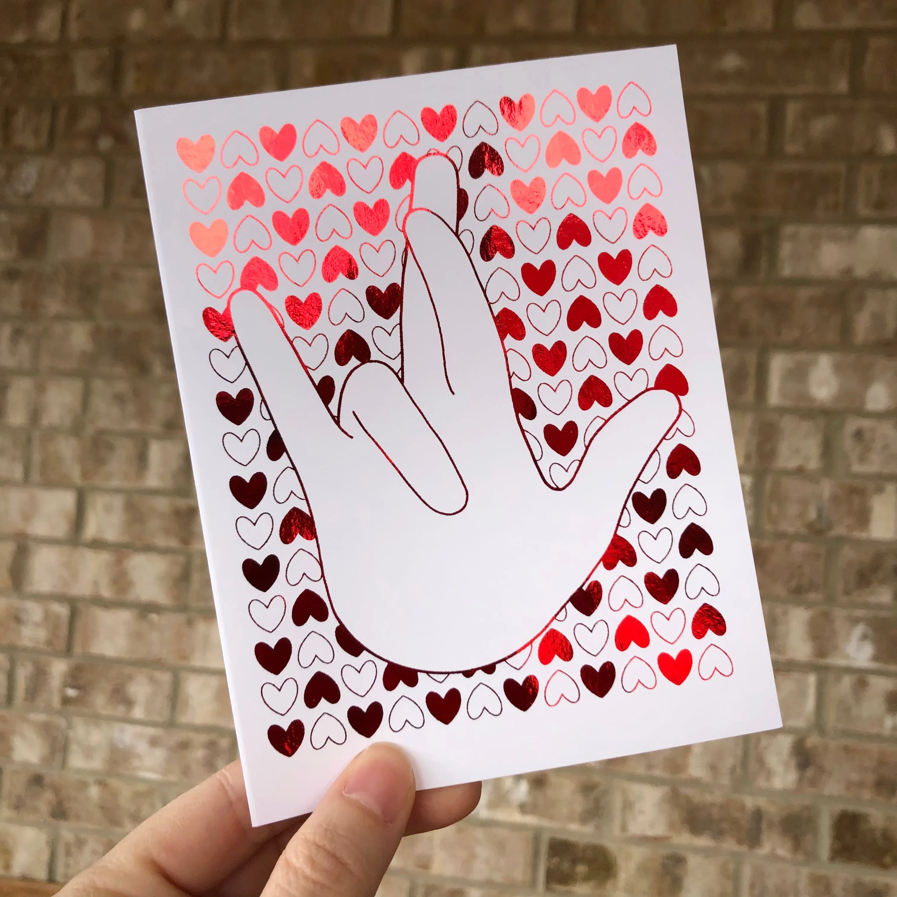 "I Really Love You" (IRLY) - Handmade Foil Card