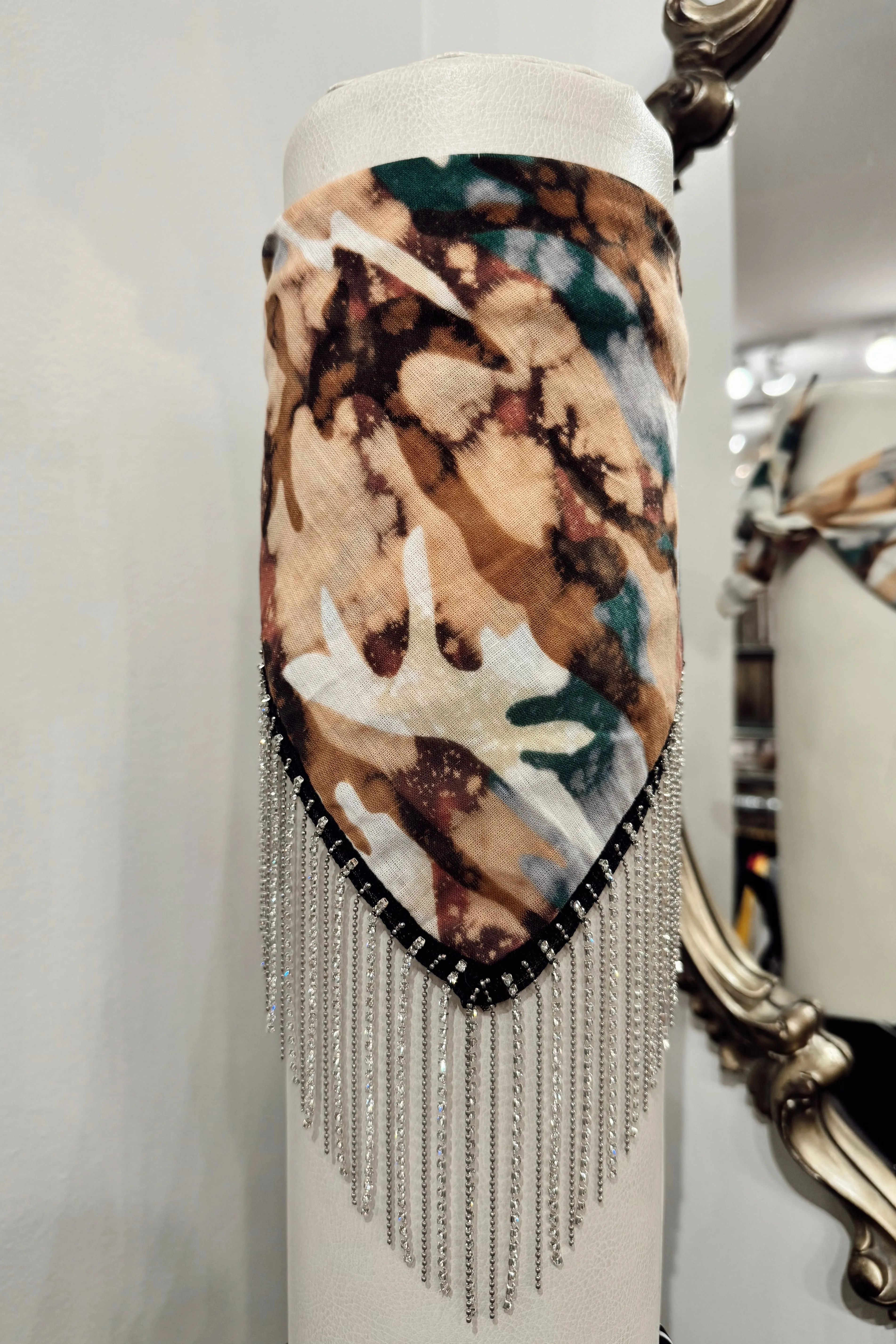 Rhinestone Fringe Bandana