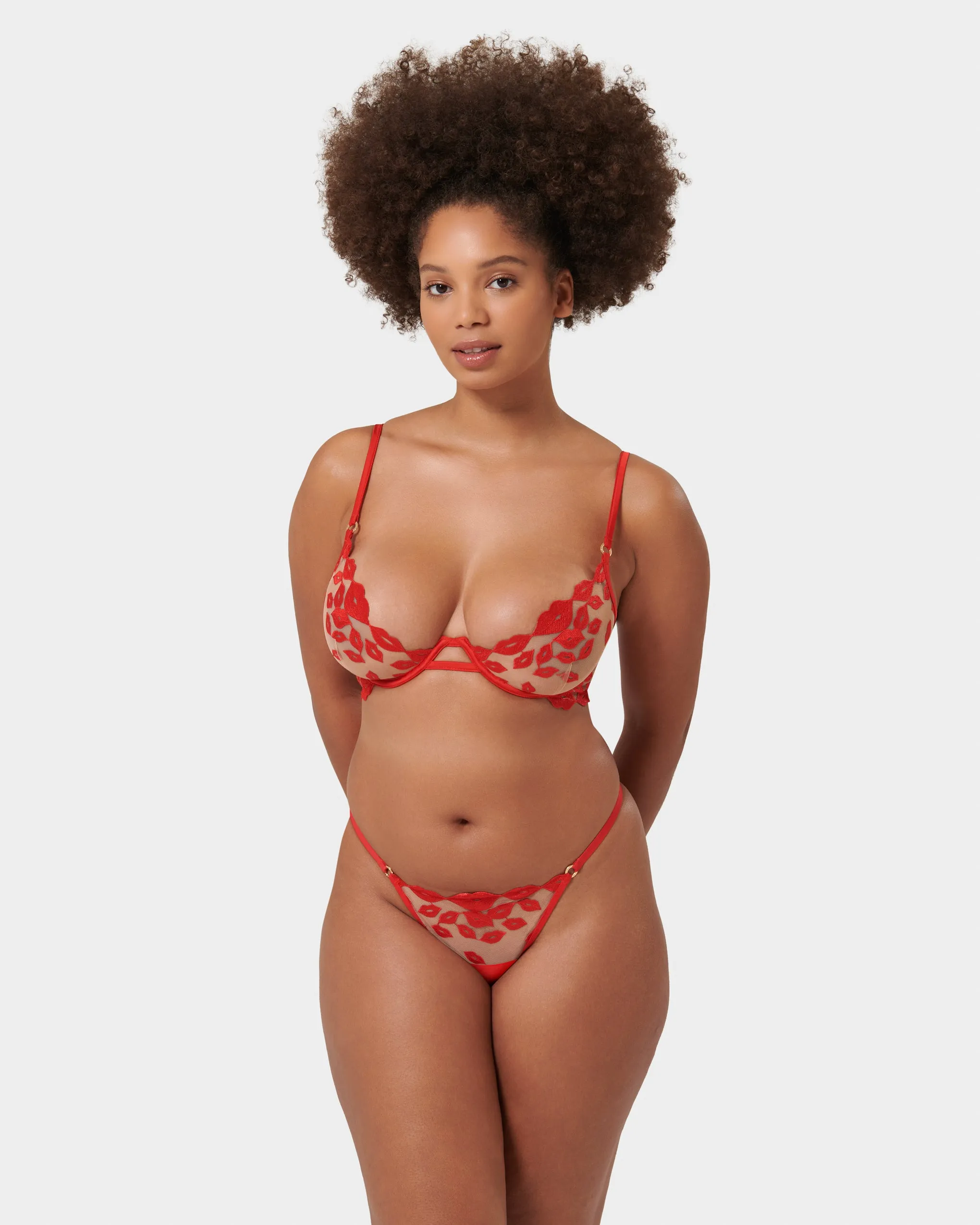 Set: Marian Red/Sheer